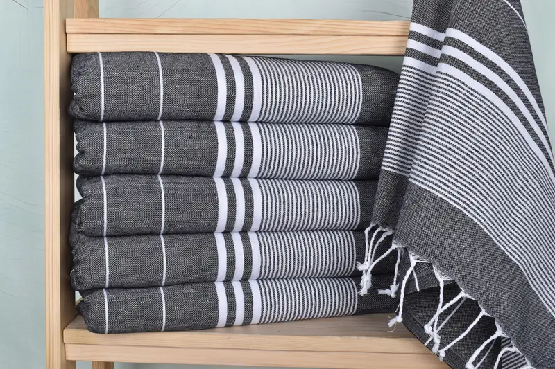 Personalized Kitchen Towel, Turkish Tea Towel, Wedding Favors, Gift For Coworker, Wedding Hand Made Gift, Gift For Her, 40x24 Cotton Striped Towel - 2
