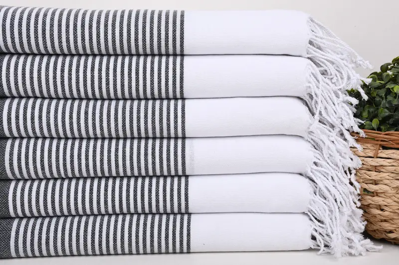 Turkish beach towel, Beach Towel Gift, Summer Towel, Custom Name Towel, Bachelor Party Gifts, Custom Wedding Gift, 70x40 Cotton Striped Towel - 2