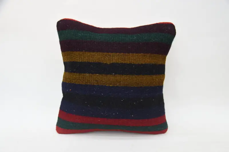 Blue 30x30 cm Turkish Cushion Case, Living Room Antique Pillow Case - 1