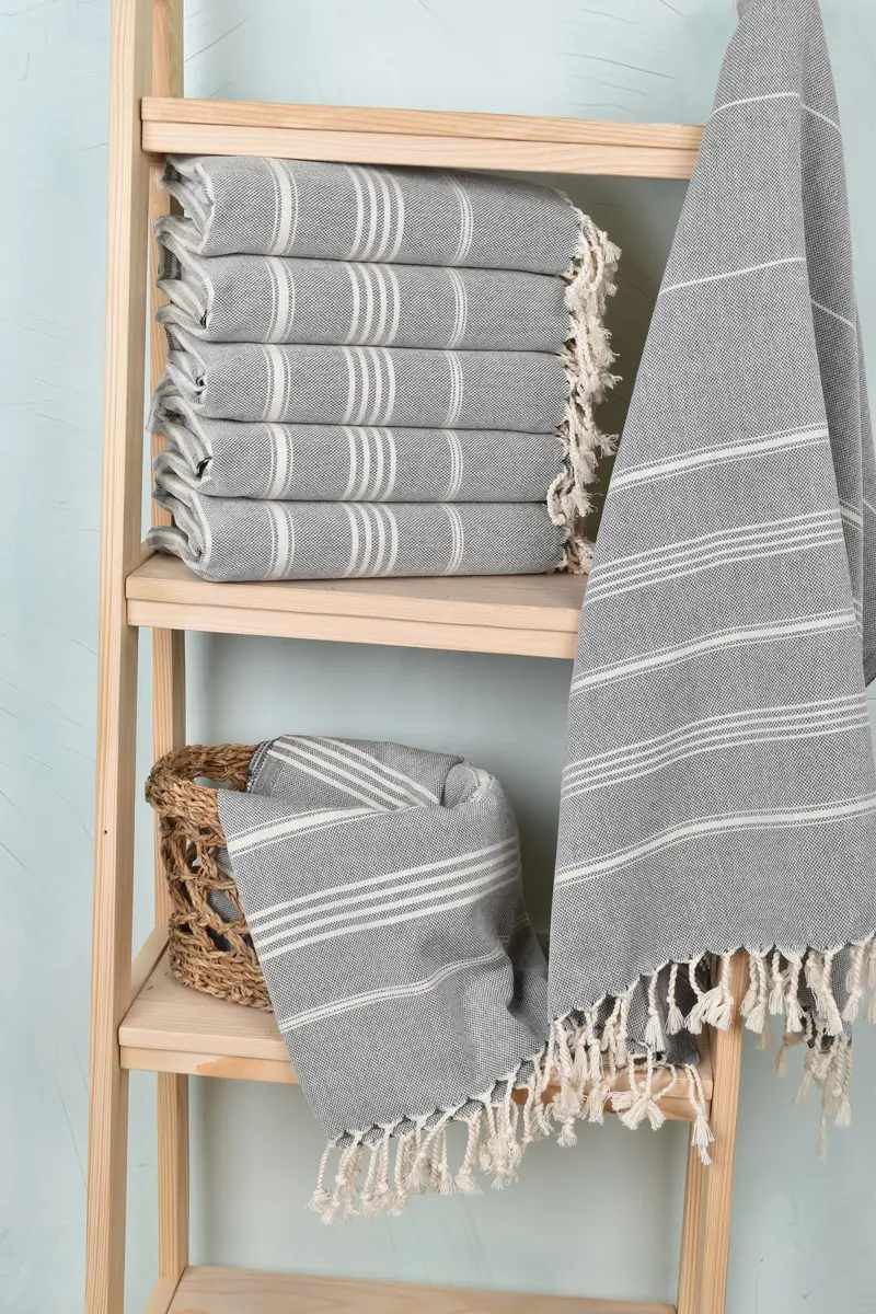 Bachelorette Party Favors, Personalize Gift, 68x40 Cotton Striped Towel, Turkish towel, First Wedding Anniversary Gift, Personalized Towel - 2