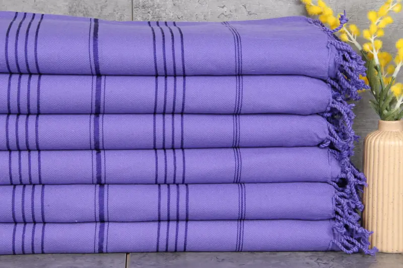 Personalized Beach Towel Striped Purple 40x71 Inches