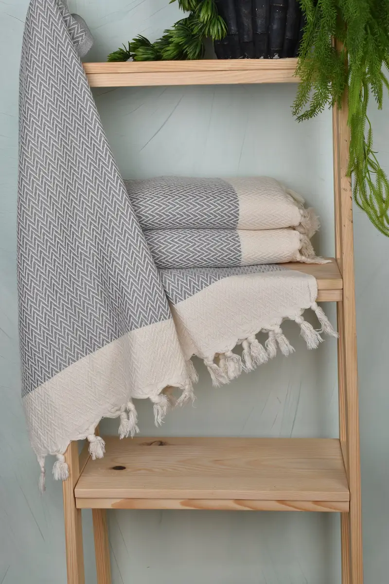 Bridesmaid Gifts, 34x18 Cotton Zigzag Design Towel, Small Bath Towels, Wedding Shower Gift, Personalized Kitchen Towel, Summer Towel, Travel Towel - 6