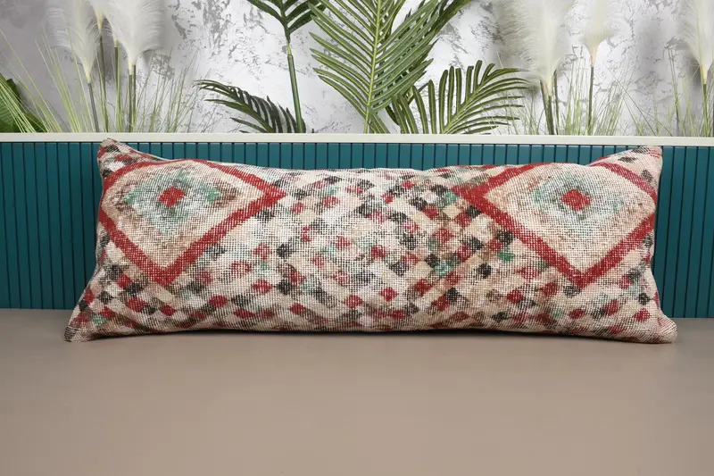 Regenbogen-Southwestern-gesticktes Wurfkissen, handgemachtes Vintage-Kissen