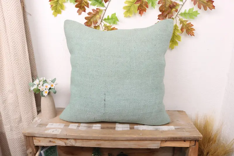 Grünes südwestliches besticktes Wurfkissen, vielseitiges 22x22 Kissen