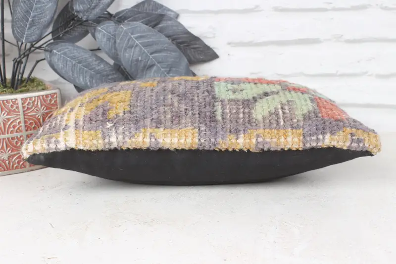 Decorative Bolster Cushion, One Of A Kind Pillow, 8x16 Blue Pillow Cover, Pillow for Sofa, Turkish Kilim Pillow, Vintage Pillow, Cushion Case - 5
