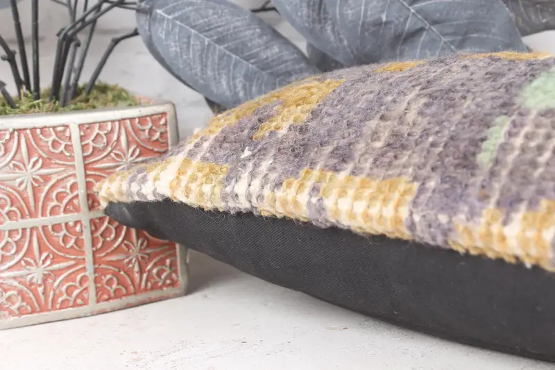 Decorative Bolster Cushion, One Of A Kind Pillow, 8x16 Blue Pillow Cover, Pillow for Sofa, Turkish Kilim Pillow, Vintage Pillow, Cushion Case - 7