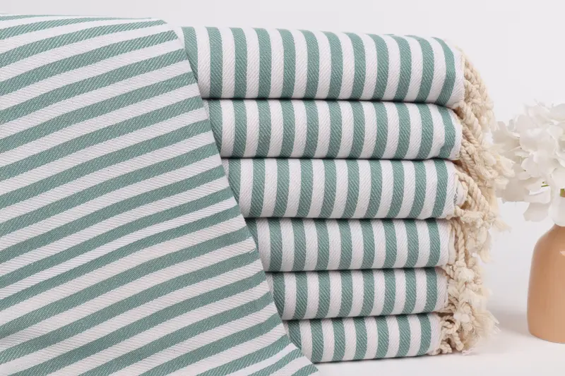 Best Friend Christmas Gift, Bachelorette Party Gifts Bridesmaids, Handmade Gift, 70x40 Cotton Striped Towel, Housewarming Gift, Peshtemal Towel - 1