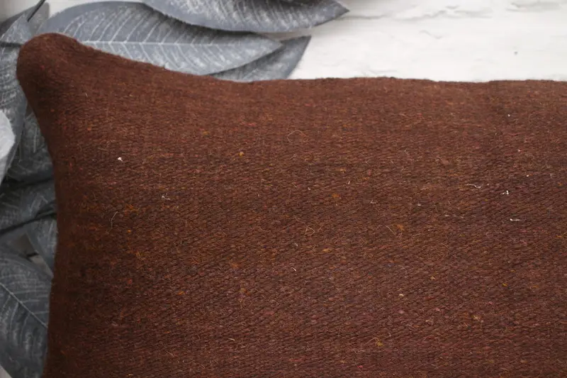 Cushion Cover, Rustic Cushion Case, 12x24 Brown Cushion Cover, Home Decor Pillow, One Of A Kind Pillow, Turkish Pillow, Vintage Kilim Throw Pillow - 2