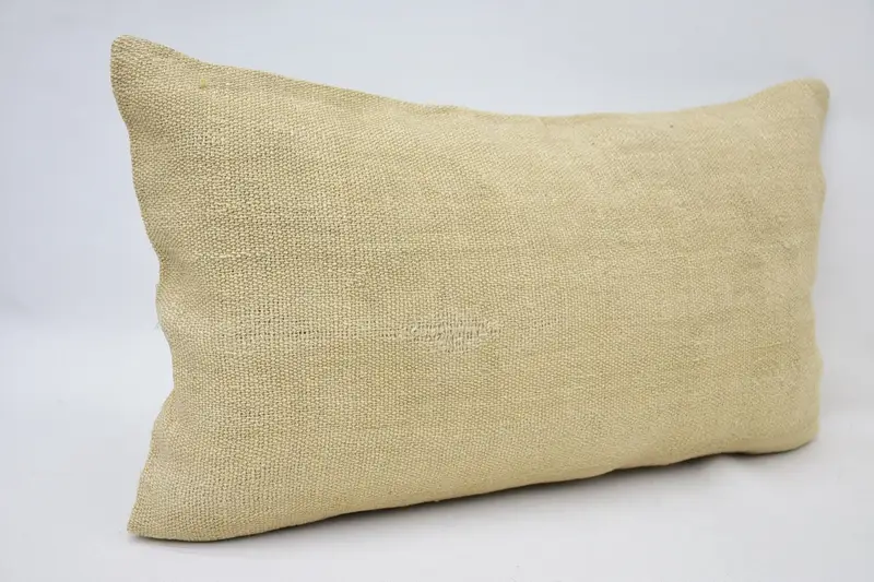 12x20 Beige Cushion Case, Vintage Kilim Pillow, Accent Pillow Case, Boho Throw Pillow Case, Pillow Cover, Boho Pillow, Antique Pillows - 2