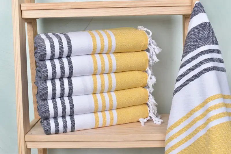 Monogrammed Beach Towel, Absorbent Turkish towel, Organic Towel, Bath towel, 70x36 Cotton Striped Towel, Personalize Gift, Family Gift Basket - 1