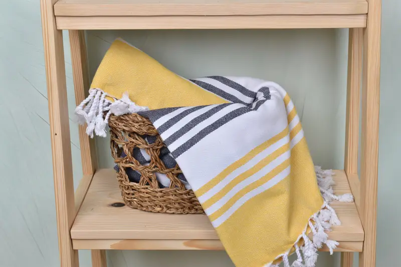 Monogrammed Beach Towel, Absorbent Turkish towel, Organic Towel, Bath towel, 70x36 Cotton Striped Towel, Personalize Gift, Family Gift Basket - 4