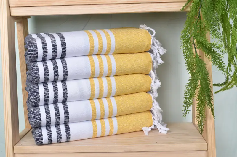 Monogrammed Beach Towel, Absorbent Turkish towel, Organic Towel, Bath towel, 70x36 Cotton Striped Towel, Personalize Gift, Family Gift Basket - 2