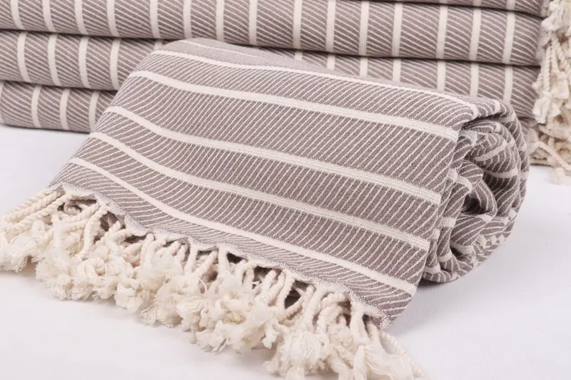 Wedding Gift For Bride, Bachelorette Favors Beach, Soft towel, Bridesmaid Gift, 70x40 Bamboo Striped Towel, Monogram Towels, Bachelorette Party Gift - 4