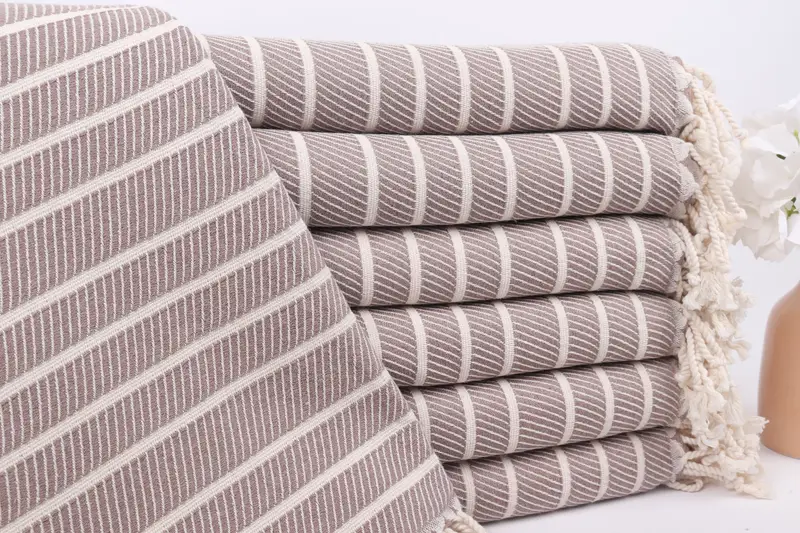 Wedding Gift For Bride, Bachelorette Favors Beach, Soft towel, Bridesmaid Gift, 70x40 Bamboo Striped Towel, Monogram Towels, Bachelorette Party Gift - 1