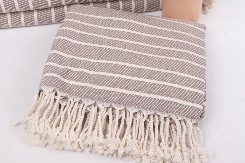 Wedding Gift For Bride, Bachelorette Favors Beach, Soft towel, Bridesmaid Gift, 70x40 Bamboo Striped Towel, Monogram Towels, Bachelorette Party Gift - 5