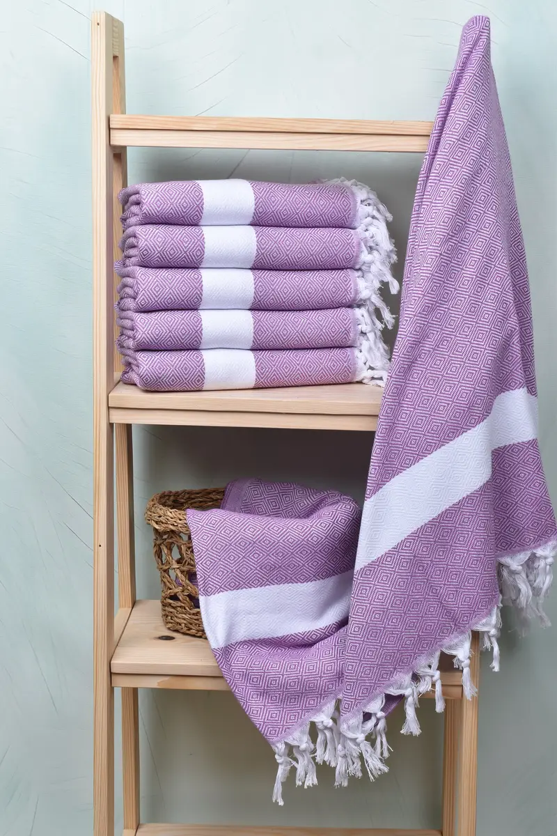 Large Turkish Towel, Towel With Name, House Warming Gift, Bachelorette Party Favors, 70x40 Cotton Diamond Towel, Personalized Wedding Gift - 3