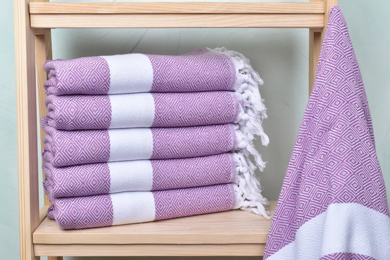 Large Turkish Towel, Towel With Name, House Warming Gift, Bachelorette Party Favors, 70x40 Cotton Diamond Towel, Personalized Wedding Gift - 1
