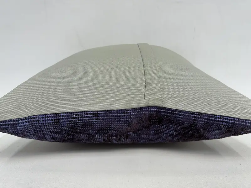 Yoga Cushion Cover, Floor Cushion Cover, 20x20 Purple Cushion Case, Interior Designer Pillow, Throw Kilim Pillow, Vintage Kilim Pillow, Pillow Case - 7