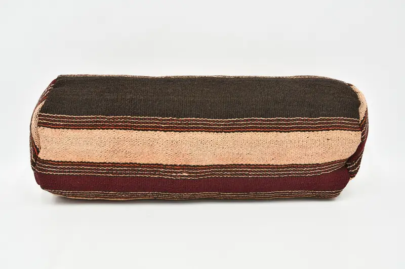 El Yapımı Yün Kilim Yastık, 8x20 Dekoratif Yastık