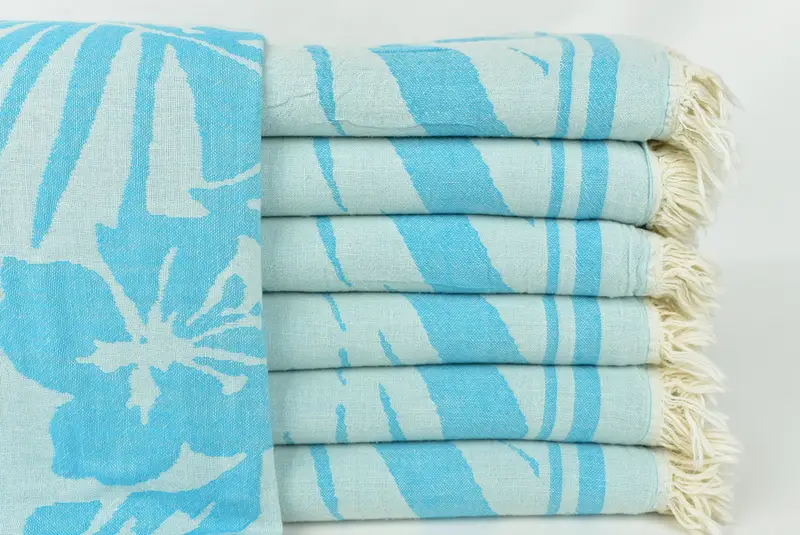 Turkish Towel USA, 70x40 Cotton Floral Patterned Towel, Embroidery Towels, Absorbent Turkish towel, Girls Weekend Favors, Sand-resistant towel - 3