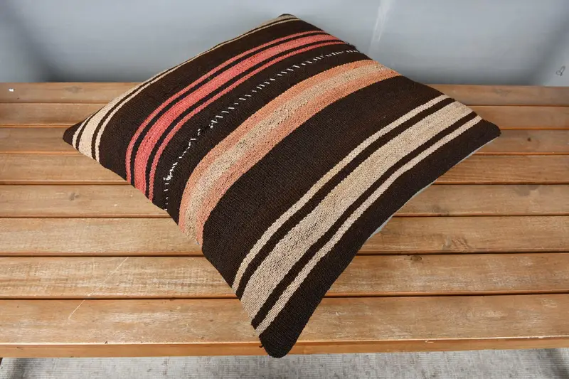 Pillow, Aztec Pillow, Bench Pillow Sham, Vintage Kilim Pillow, Bench Pillow, Kilim Cushion Sham, Kilim Pillow Cover, 18x18 Red Pillow Case - 2