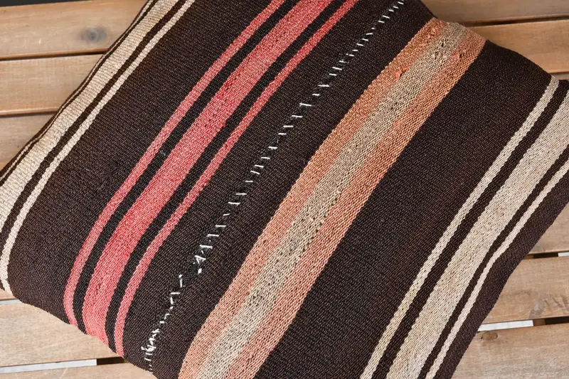 Pillow, Aztec Pillow, Bench Pillow Sham, Vintage Kilim Pillow, Bench Pillow, Kilim Cushion Sham, Kilim Pillow Cover, 18x18 Red Pillow Case - 4
