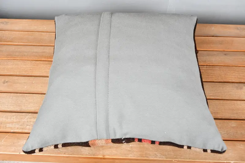 Pillow, Aztec Pillow, Bench Pillow Sham, Vintage Kilim Pillow, Bench Pillow, Kilim Cushion Sham, Kilim Pillow Cover, 18x18 Red Pillow Case - 5