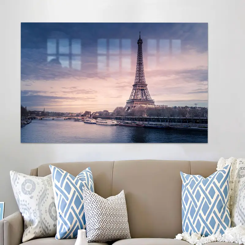 エレガントなエッフェルプリントガラス - パリの恋人へのギフトに最適