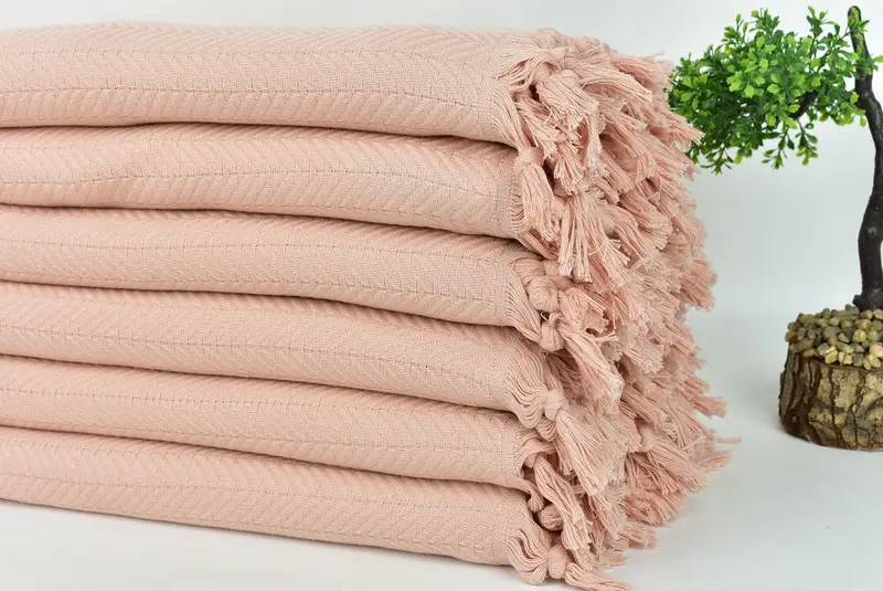 Bedspread, Throw Blanket Couch, Turkish Bedspread, Family Gift Basket, Wedding Favors, 76x56 Cotton Stonewashed Chevron Towel, Merry Christmas Gifts - 3