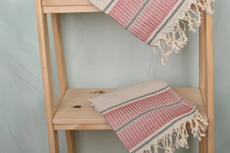 Turkish Towel Monogram, Best Friend Gift, Personalized Gift, Turkish Tea Towel, 40x20 Linen Striped Towel, Wedding Gift Ideas, Turkish Hand Towel - 5
