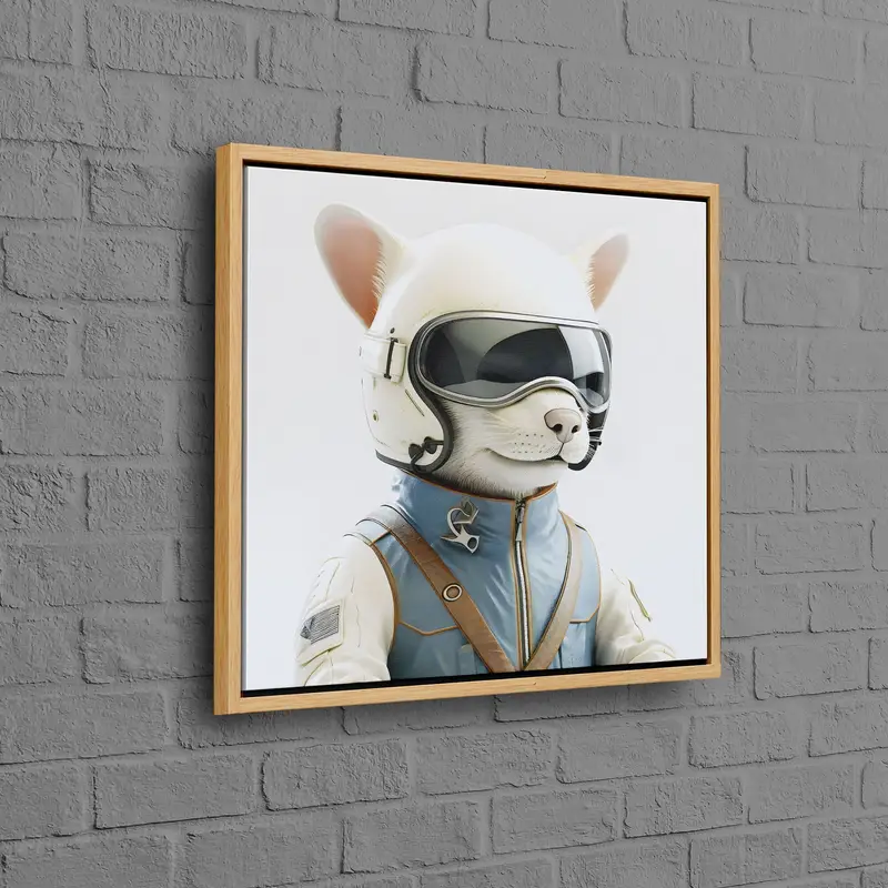 Lienzo de gato abstracto moderno: arte encantador para los amantes de los gatos