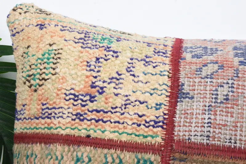 Throw Kilim Pillow, Kilim Cushion Sham, Square Throw Cushion Case, Nomadic Pillow, Vintage Kilim Pillow, Pillow Case, 16x16 Blue Cushion Cover - 2