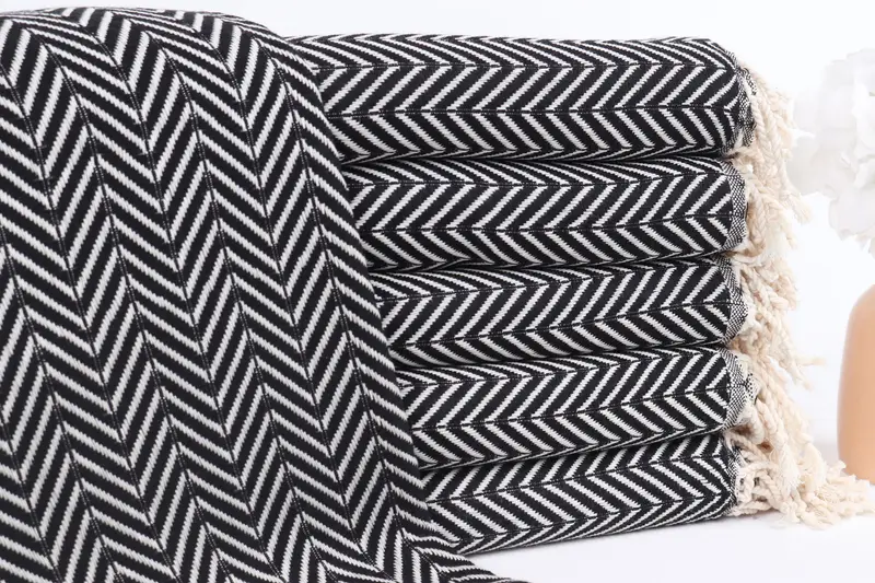 Home Decor Gifts, 70x40 Cotton Zig zag Towel, Organic towel, Summer Gift Ideas, Monogram Beach Towel, Bridemaids Beach Towel, Welcome Wedding Gift - 1