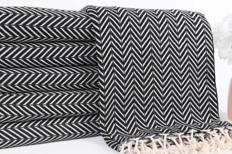 Home Decor Gifts, 70x40 Cotton Zig zag Towel, Organic towel, Summer Gift Ideas, Monogram Beach Towel, Bridemaids Beach Towel, Welcome Wedding Gift - 2