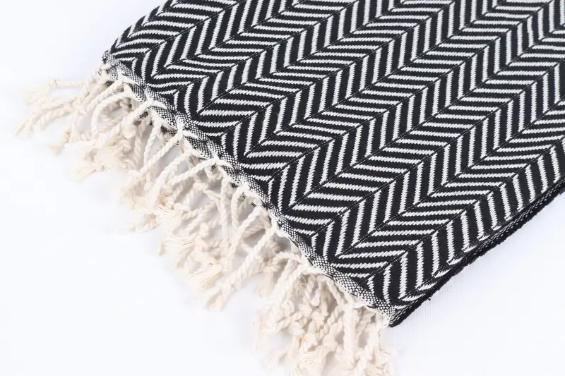 Home Decor Gifts, 70x40 Cotton Zig zag Towel, Organic towel, Summer Gift Ideas, Monogram Beach Towel, Bridemaids Beach Towel, Welcome Wedding Gift - 7