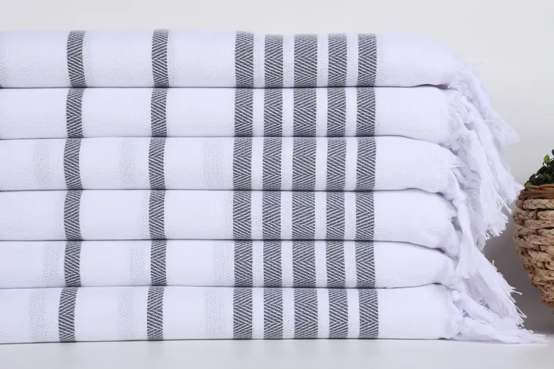 Ev için hediye, monogram mutfak havlu, monogramlı el havlu, kişiselleştirilmiş bulaşık havlu, 36x24 pamuklu balıksırtı havlu, el boyutu havlu - 2