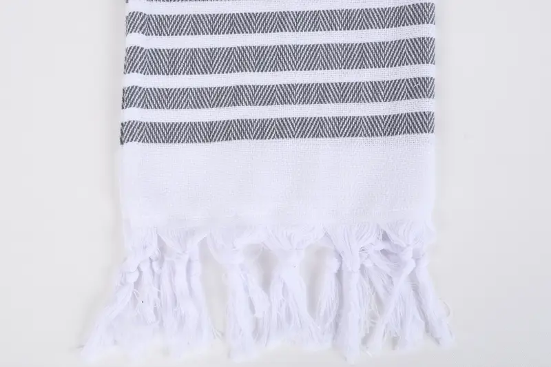 Ev için hediye, monogram mutfak havlu, monogramlı el havlu, kişiselleştirilmiş bulaşık havlu, 36x24 pamuklu balıksırtı havlu, el boyutu havlu - 3