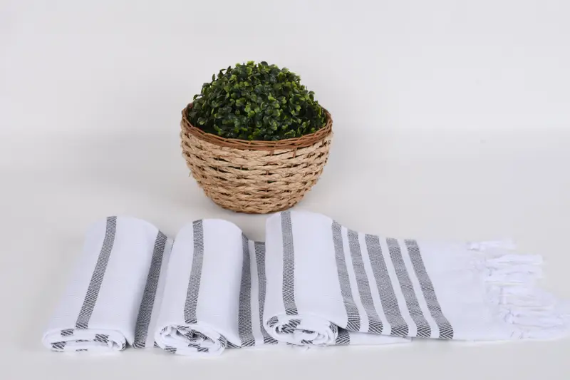 Ev için hediye, monogram mutfak havlu, monogramlı el havlu, kişiselleştirilmiş bulaşık havlu, 36x24 pamuklu balıksırtı havlu, el boyutu havlu - 8