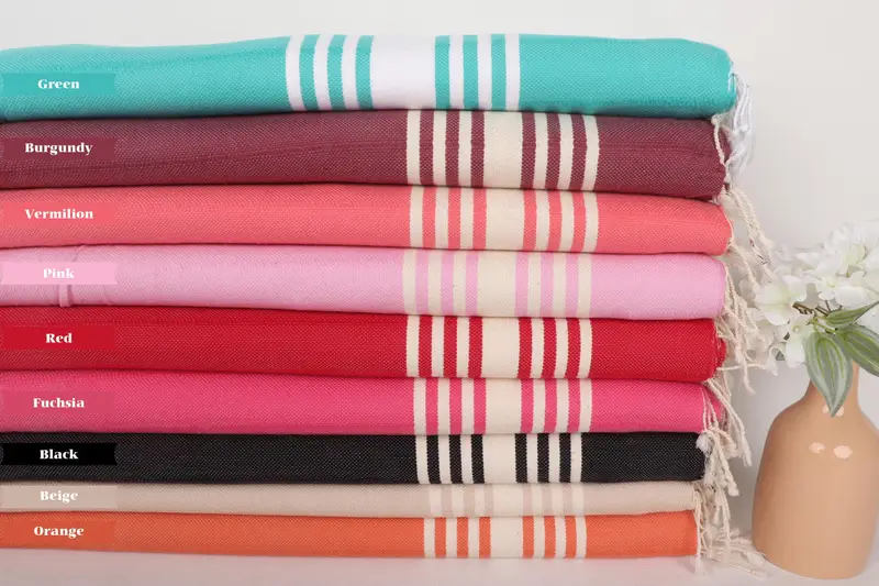 Best Beach Towel, 64x36 Cotton Striped Towel, Travel Towel, Gifts For Him, Bachelorette Party Gifts Bridesmaids, Hammam Towel USA, Customized Towels - 1