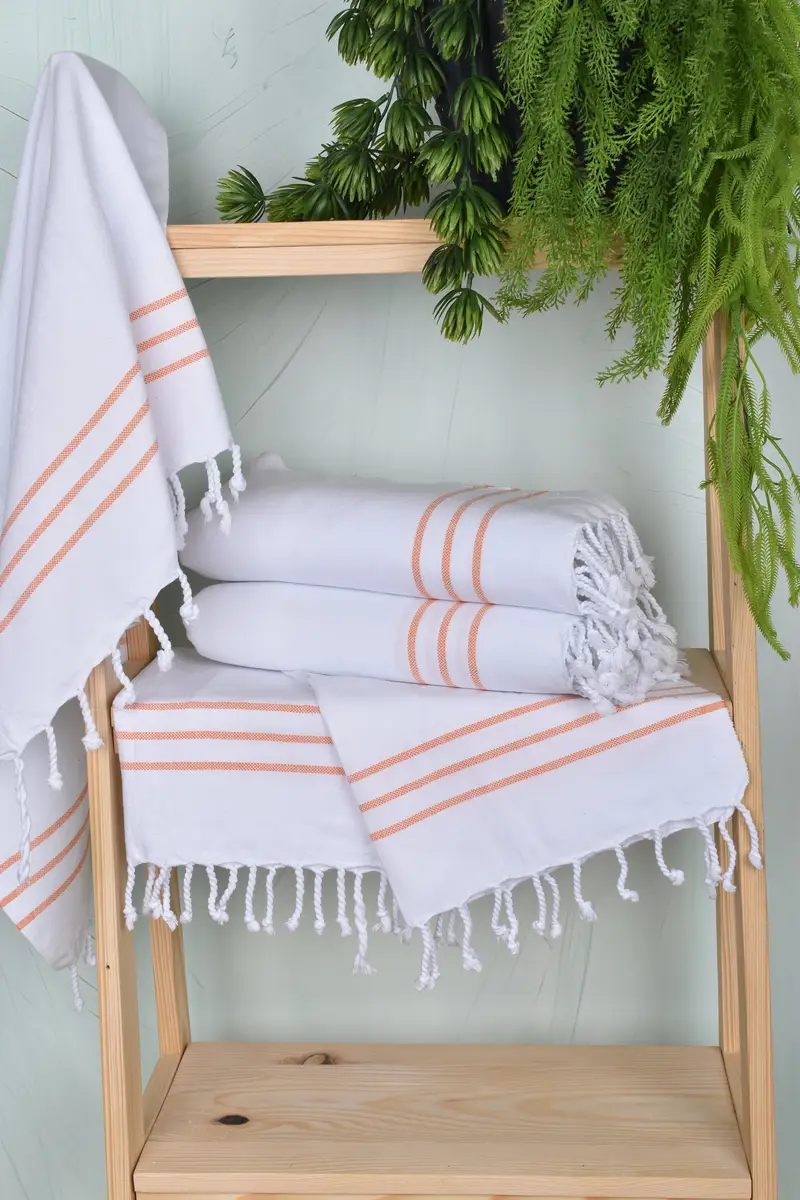 Turkish Tea Towel, Turkish Towel Monogram, Monogram Kitchen Towel, Personalized Dish Towel, Gift For Coworker, 40x24 Cotton Striped Towel - 6