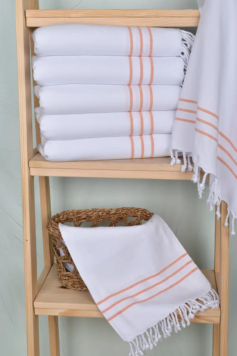 Turkish Tea Towel, Turkish Towel Monogram, Monogram Kitchen Towel, Personalized Dish Towel, Gift For Coworker, 40x24 Cotton Striped Towel - 3