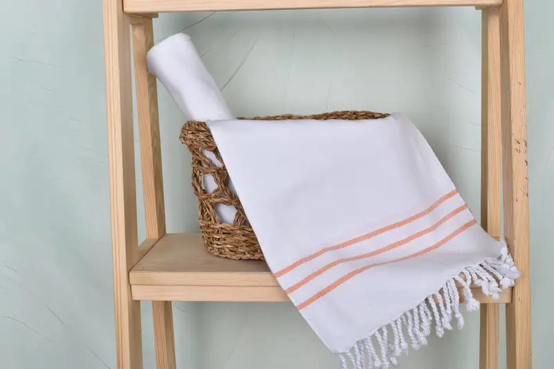 Turkish Tea Towel, Turkish Towel Monogram, Monogram Kitchen Towel, Personalized Dish Towel, Gift For Coworker, 40x24 Cotton Striped Towel - 4