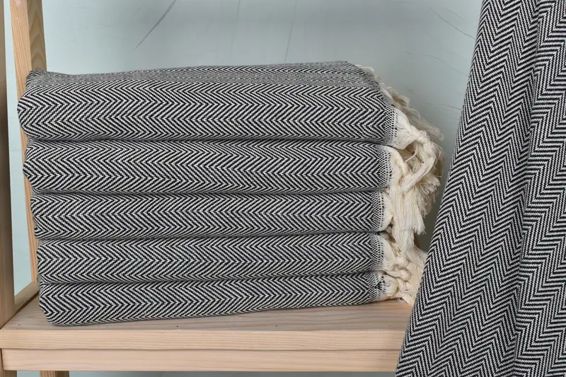 70x40 Cotton Herringbone Towel, Large Turkish Towel, Bachelorette Party Gifts Bridesmaids, Holiday Towel, Bridal Shower Favor, Lightweight towel - 1