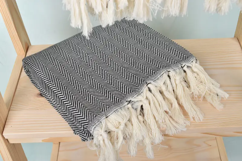 70x40 Cotton Herringbone Towel, Large Turkish Towel, Bachelorette Party Gifts Bridesmaids, Holiday Towel, Bridal Shower Favor, Lightweight towel - 5