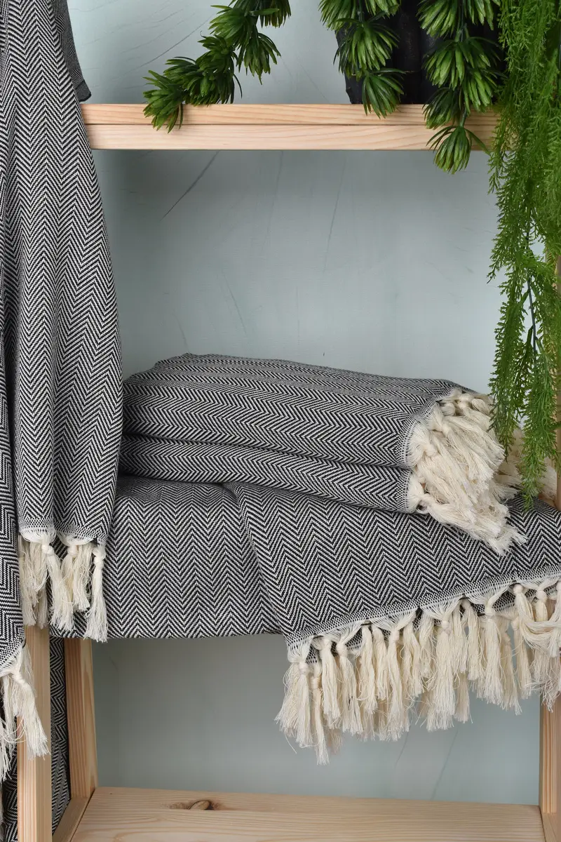70x40 Cotton Herringbone Towel, Large Turkish Towel, Bachelorette Party Gifts Bridesmaids, Holiday Towel, Bridal Shower Favor, Lightweight towel - 6