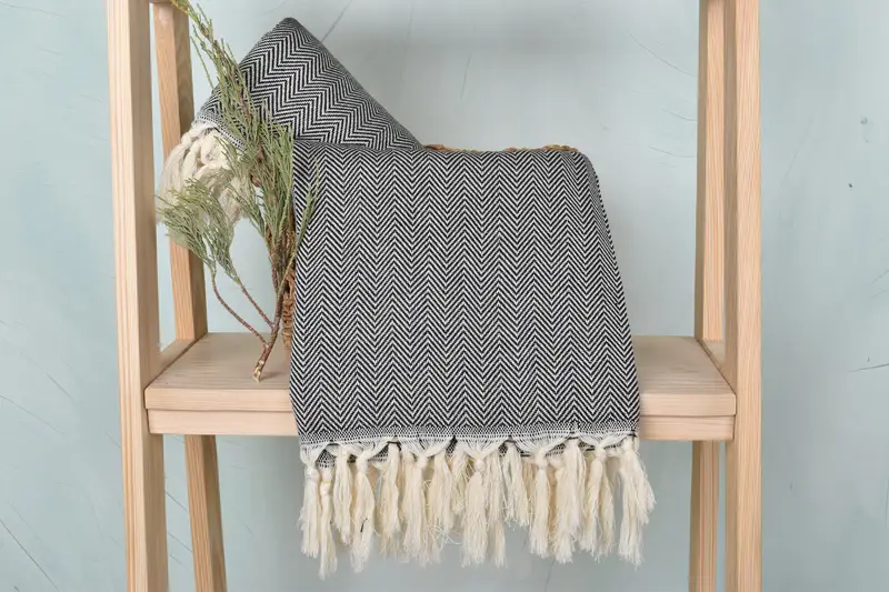 70x40 Cotton Herringbone Towel, Large Turkish Towel, Bachelorette Party Gifts Bridesmaids, Holiday Towel, Bridal Shower Favor, Lightweight towel - 4