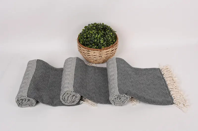 Best Friend Gift Ideas, Organic Towel, Lightweight towel, Summer Towel, Home Decor Gifts, 70x40 Cotton Chevron Towel, Custom Wedding Gift - 8