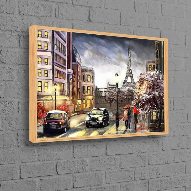 優雅なパリの街並みキャンバス：春のエッフェル塔