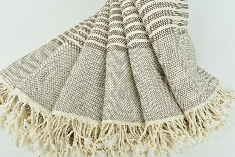 Peshtemal Towel, Baby Boy Gift, Turkish beach towel with fringe, 76x40 Cotton Striped Towel, Quick-Dry Beach Towel, Gym Towel, Organic Turkish towel - 4