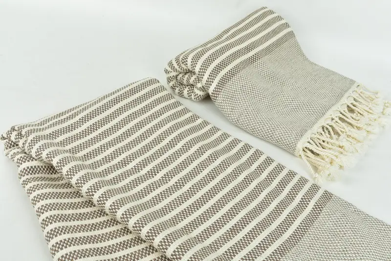Peshtemal Towel, Baby Boy Gift, Turkish beach towel with fringe, 76x40 Cotton Striped Towel, Quick-Dry Beach Towel, Gym Towel, Organic Turkish towel - 7